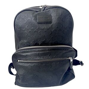 Coach Embossed Black Backpack